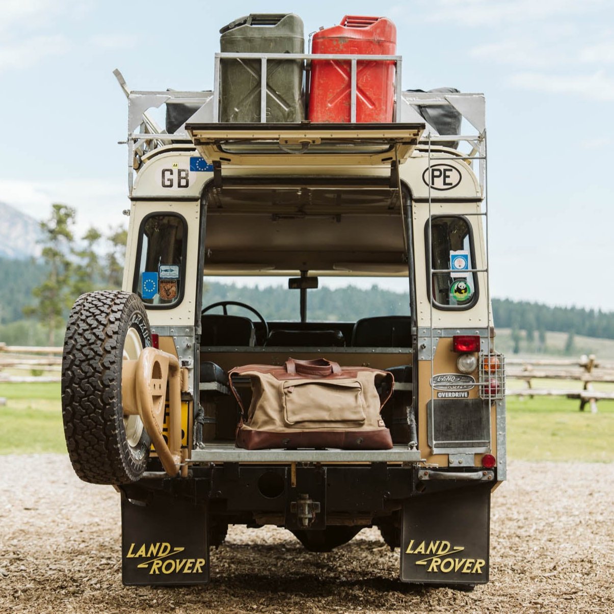 Buffalo Jackson Dakota Canvas Weekender Bag in Khaki — leather duffle for travel
